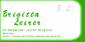 brigitta leirer business card